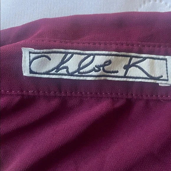 Chloe K Deep Red Button-Down Shirt FINAL PRICE! - Picture 3 of 4